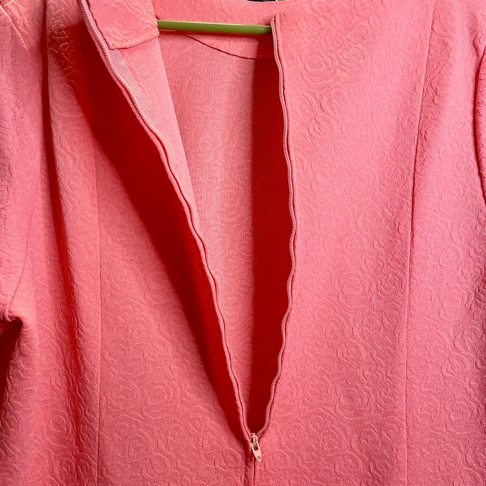 2 VTG 60s Dresses - Coral and Baby Blue - Picture 5 of 12